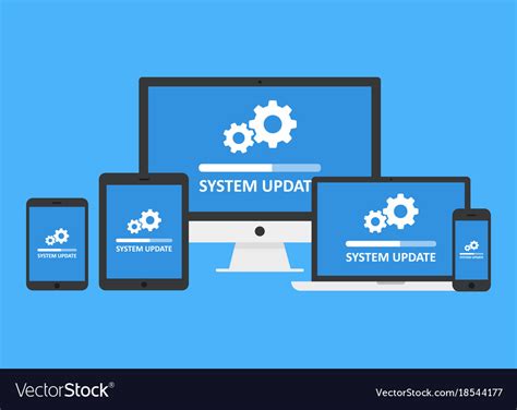 System update set Royalty Free Vector Image - VectorStock