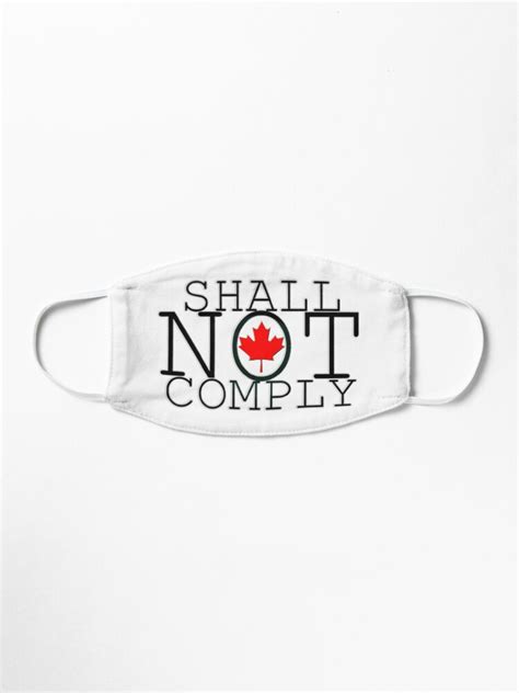 "Shall Not Comply" Mask by FakeRealLife | Redbubble