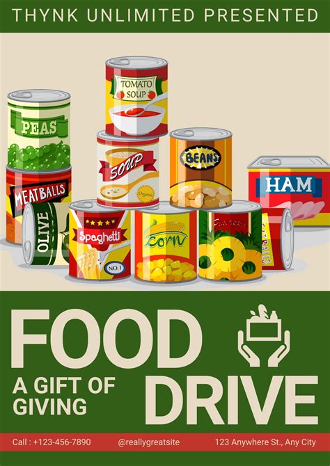 Canned Food Drive Flyer Template