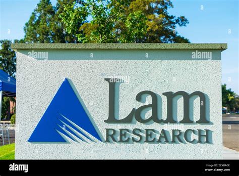 Lam Research sign and logo at semiconductor company Lam Research ...