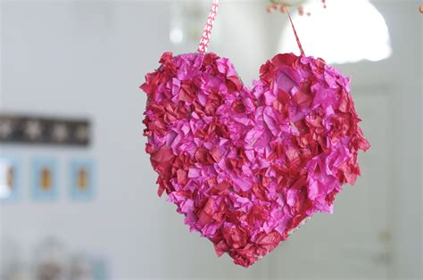 Tissue Paper Heart Wreath | Fun Family Crafts