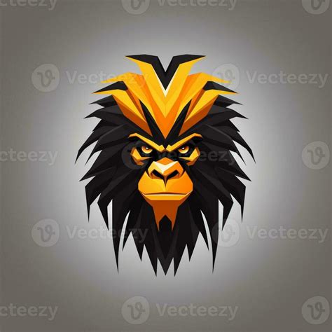 AI generated 3D logo of a gorilla head. Generative AI 35671701 Stock ...