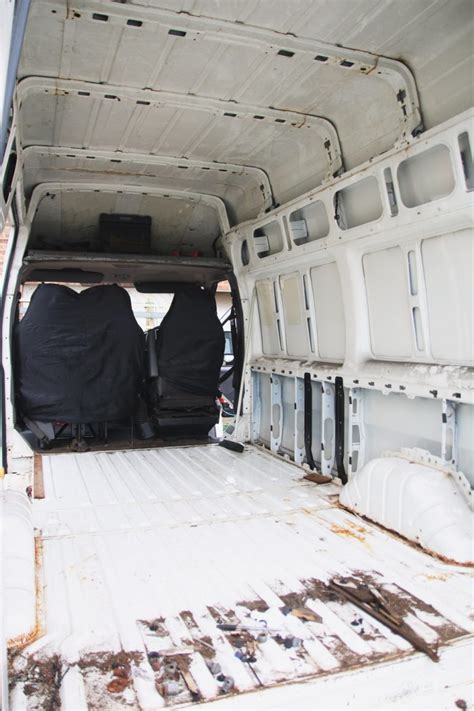 Van Conversion: Removing the Bulkhead and Plywood – Adventures in a Camper