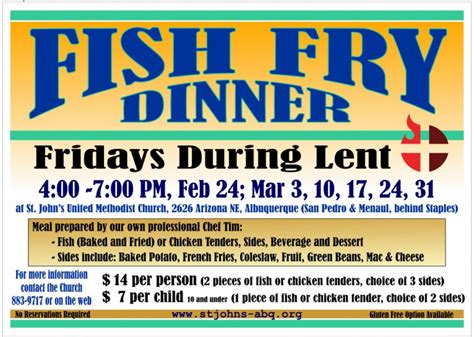 Lenten Friday Fish Fry, St. John's United Methodist Church, Albuquerque ...