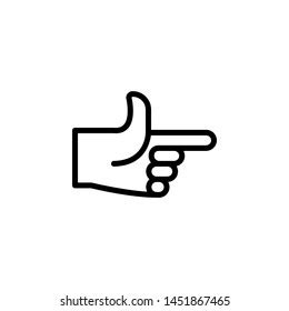 Pointing Right Hand Gesture Outline Icon: เวกเตอร์สต็อก (ปลอดค่าลิขสิทธิ์) 1451867465 | Shutterstock