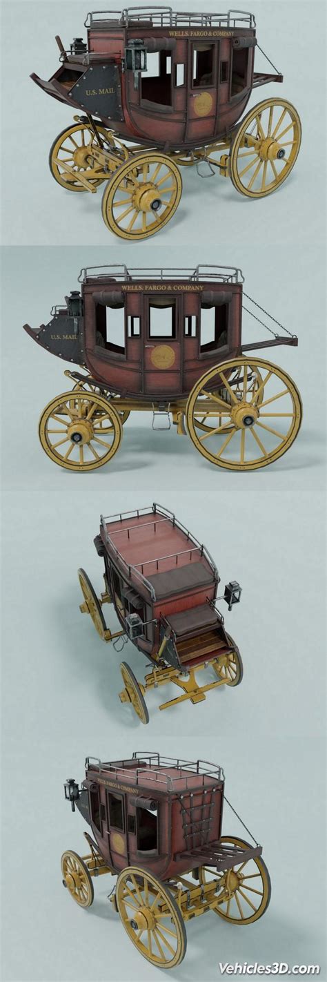 Wild West Stagecoach – 3D Model » Vehicles3D.com