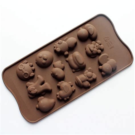 Nicole B0136 Silicone Chocolate Mold Cartoon Animal Shape Candy Making ...