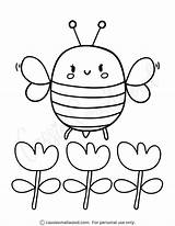 Cute Bee Coloring Pages  Free Printable sketch template