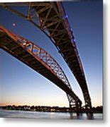 Night Photo Blue Water Bridge Photograph by Mark Duffy - Fine Art America