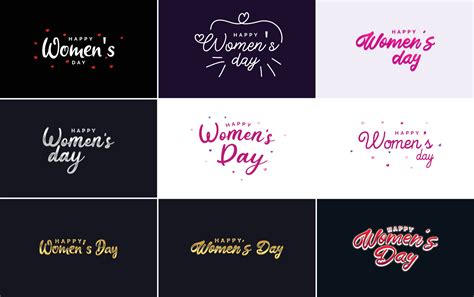 Set of cards with International Women's Day logo and a bright. colorful design 18707064 Vector ...