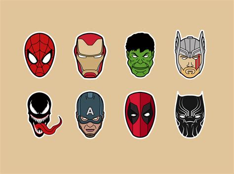 Marvel Heroes Icons by Max Lazor on Dribbble