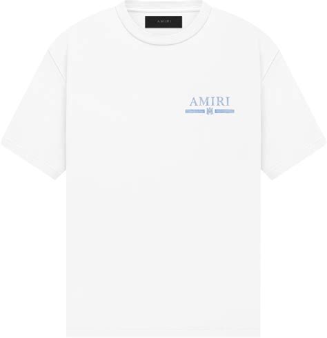 Amiri White & Blue Watercolor 'MA Bar' T-Shirt | INC STYLE