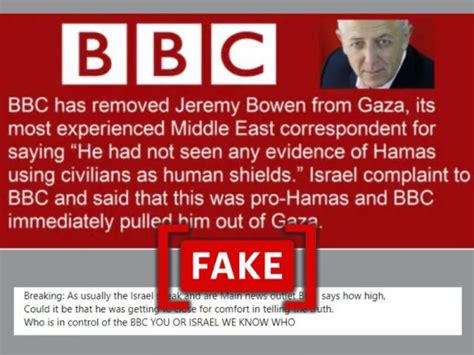 No, BBC didn't pull its editor Jeremy Bowen from Gaza over ‘pro-Hamas’ article