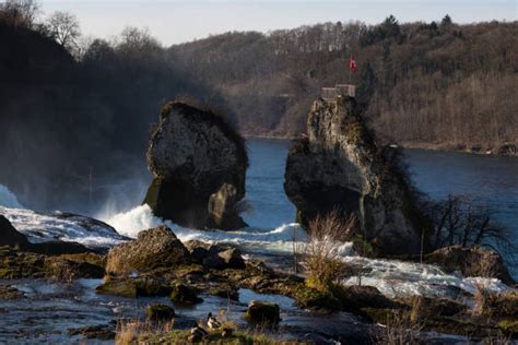 Rhine Falls Winter Switzerland Rhine River Stock Photos, Pictures ...