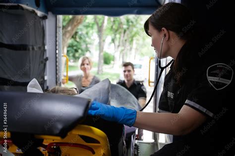 Ambulance Interior with Patient Stock Photo | Adobe Stock