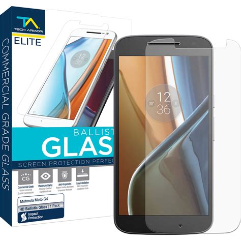 Tech Armor ELITE Ballistic Glass Screen ELSP-BG-MOTO-G4-1 B&H