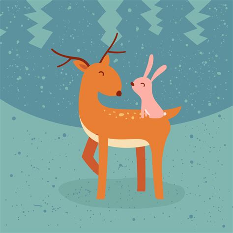 Cute Animals Friend Vector Illustration 237872 Vector Art at Vecteezy