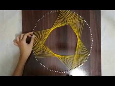 String Art Tutorial for beginners Part 1 "Yellow Circle" | String wall art, String art tutorials ...