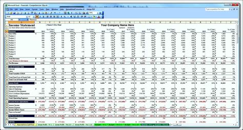 Restaurant Financial Projections Spreadsheet Google Spreadshee ...