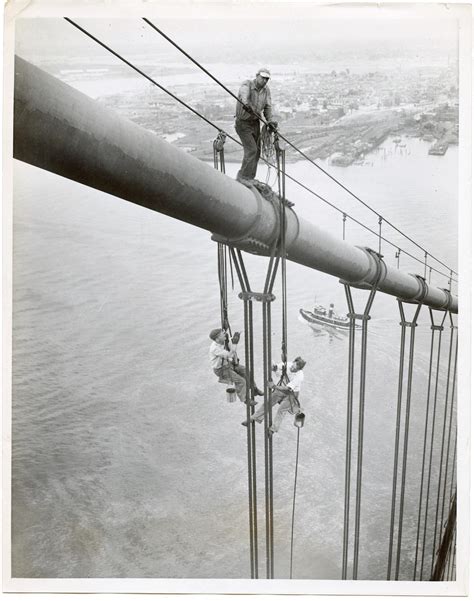 Lot - Vintage Original Photo Workers Golden Gate Bridge, CA