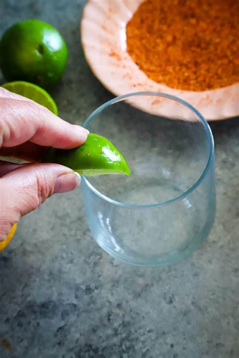 Spicy Mango Margarita with Tajin - The Seaside Baker