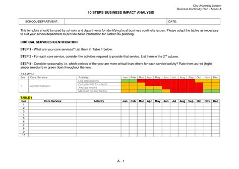 Business Impact Analysis Template – emmamcintyrephotography.com