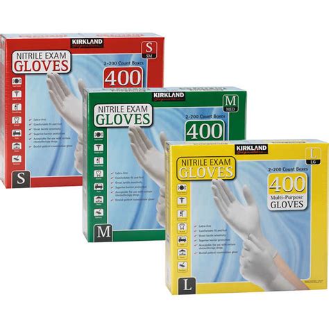 Kirkland Signature Nitrile Exam Gloves, 400-count