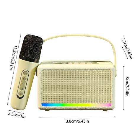 Portable Outdoor Karaoke Speaker Mini Wireless Microphone Home Sing ...