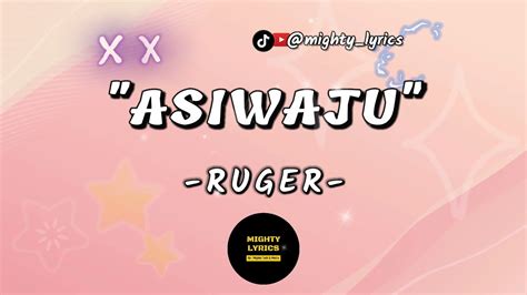 Ruger - Asiwaju (LYRICS) - YouTube