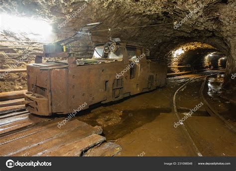 Electric Locomotive Underground Mine Tunnel — Stock Photo © mishainik ...