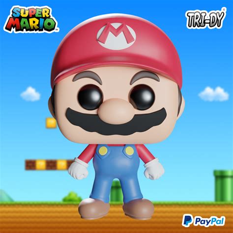 STL File Funko Pop SUPER MARIO BROS Game Mario Bros・Model