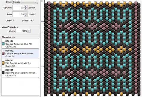 Imaginesque: Beading: Peyote Stitch Pattern 12