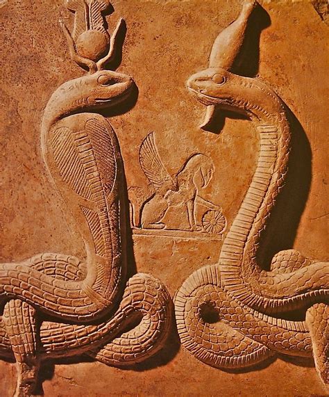 ancient-egypts-secrets: Stela with two snake - goddesses | Deuses egípcios, Antigo egipto ...