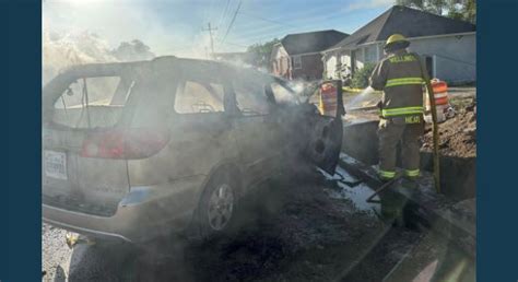 Two people rescued from burning car in Wellington | Gephardt Daily