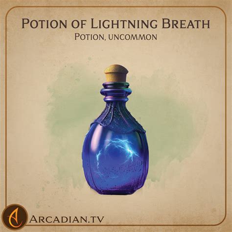 Potion of Lightning Breath – DnD magic item - Arcadian Media