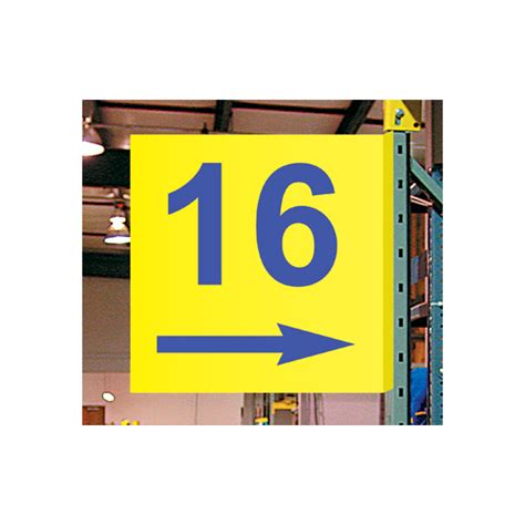 Warehouse Aisle Signs for Rack Locations | Shelf Tag Supply