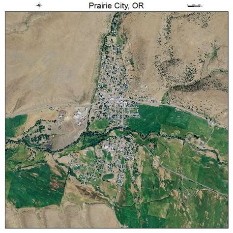 Aerial Photography Map of Prairie City, OR Oregon