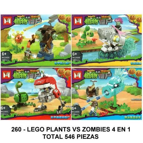 LEGO PLANTS VS ZOMBIES 4 EN 1 - MIMUNDOJUGUETES