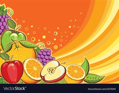 Fruits background Royalty Free Vector Image - VectorStock