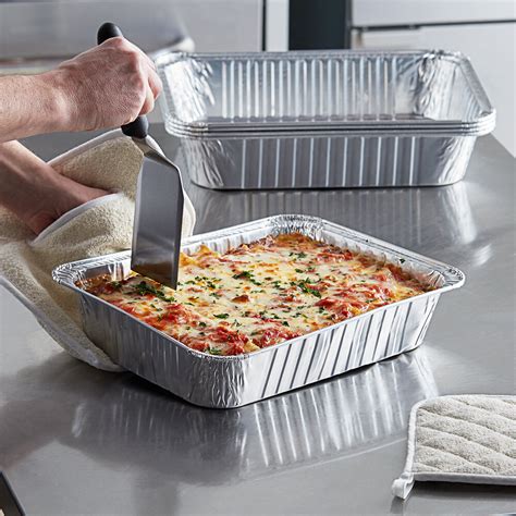 Choice 14" x 10" x 3" Rectangular Foil Roast / Lasagna Pan - 50/Case