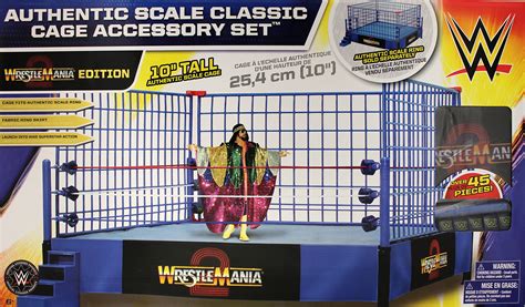 WWE (Basic Version) WWE Classic Blue Steel Cage Playset w/ WrestleMania ...