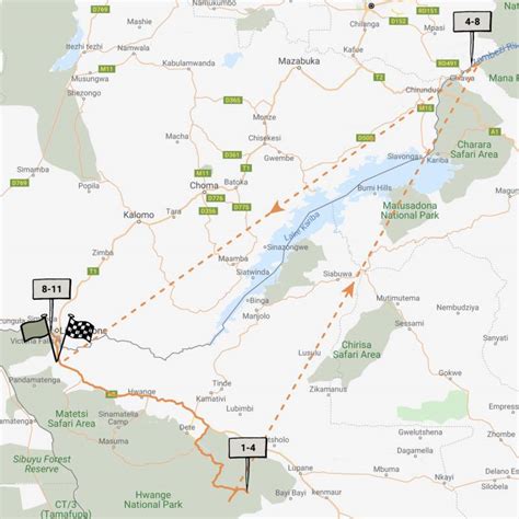 Reference map of Hwange National Park | Zimbabwe | Expert Africa