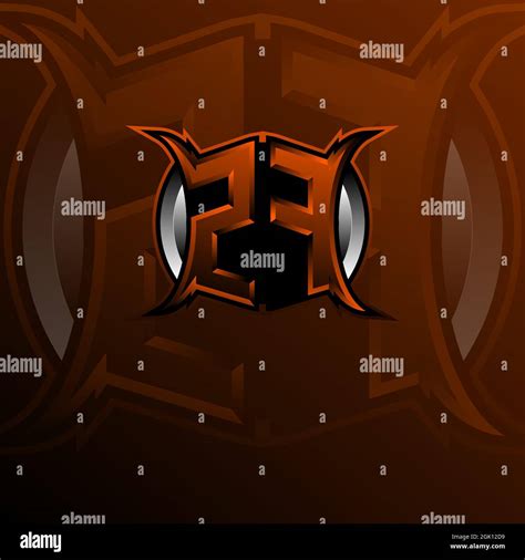 ZF Logo Letter Design in Orange Color, Logo for game, esport, initial gaming, community or ...