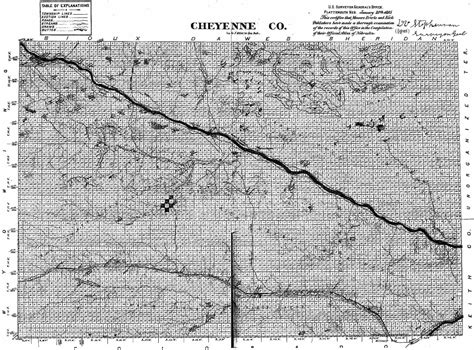 Cheyenne County map from The Official State Atlas of Nebraska, 1885 (includes what is now in ...