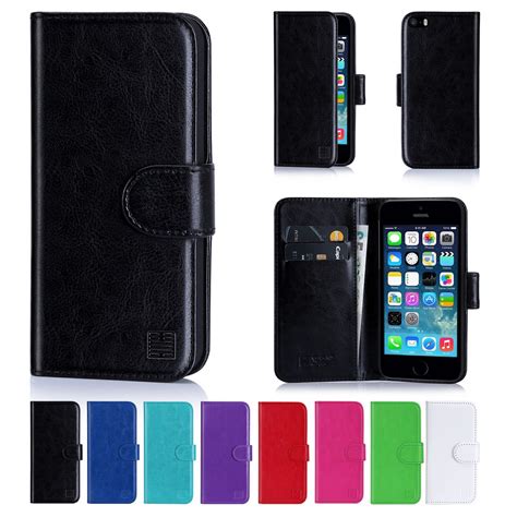 Apple iPhone SE (2016) PU Leather Book Wallet Case - 32ndShop