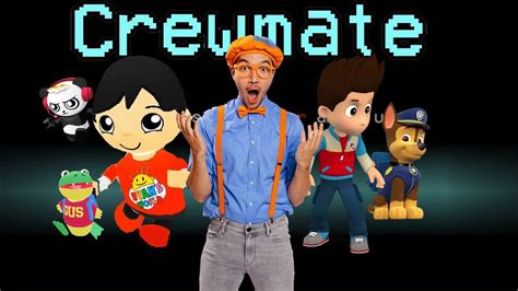 CREWMATE - Tag with Ryan, Paw Patrol Ryder, Blippi Adventure - All Characters Unlocked Run ...