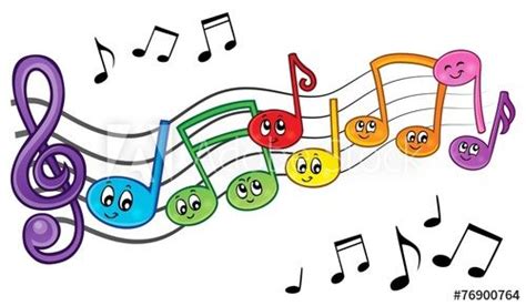 Cartoon music notes theme image 2 Musical Art, Art Music, Music For ...