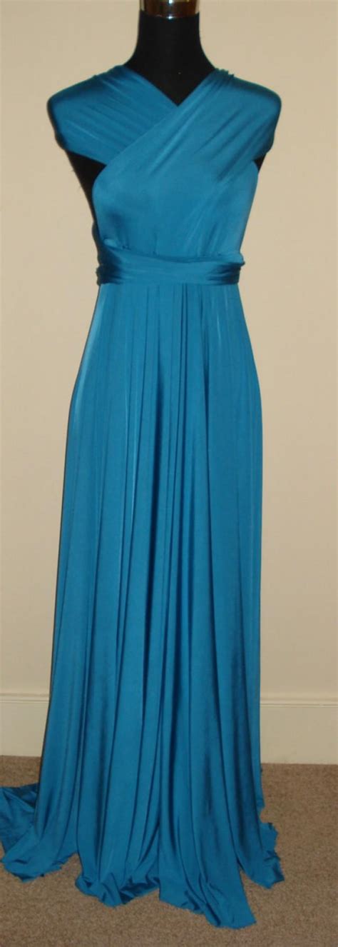 Teal Bridesmaid Dress Teal Blue Convertible Dress Infinity Dress Wrap ...