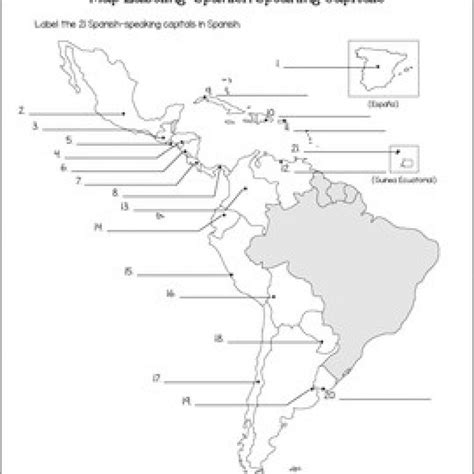 Spanish Speaking Countries Map And Capitals Maps Quiz By — db-excel.com