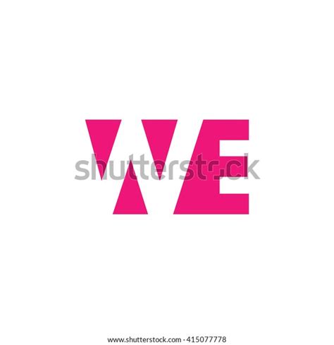 We Logo Vector Graphic Branding Letter Stock Vector (Royalty Free ...